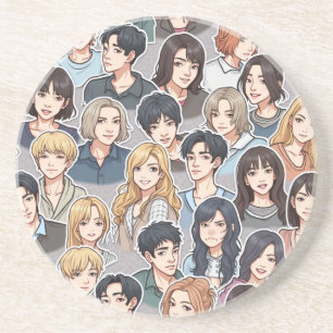 En Grès Dessous de verre d'image Kpop