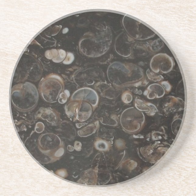 En Grès Dessous de verre d'impression de roches polies (Ag (Devant)