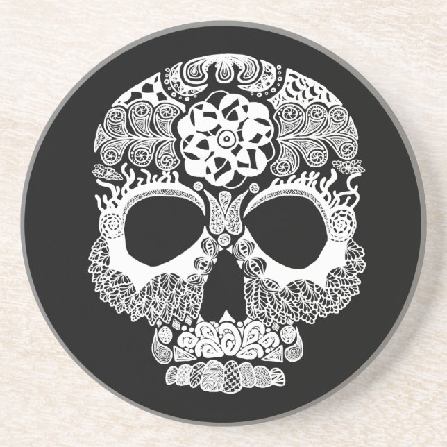 En Grès Dessous de verre d'obscurité de Bella Muerte de La (Devant)
