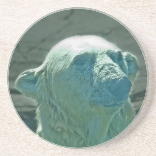 En Grès Dessous de verre d'ours polaire (Devant)