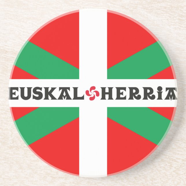 En Grès Dessous de verre Drapeau Basque "Ikkurina" (Devant)
