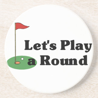 En Grès Dessous de verre drôles de golf