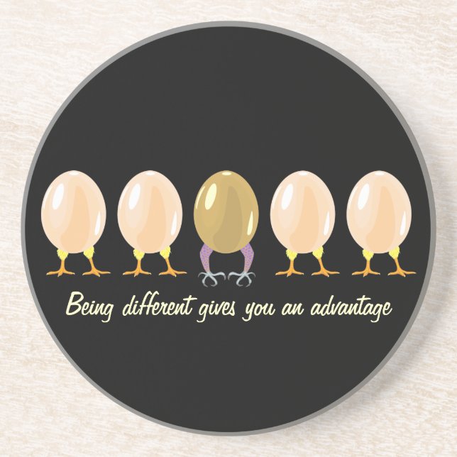 En Grès dessous de verre drôles d'oeufs de dragon et de (Devant)