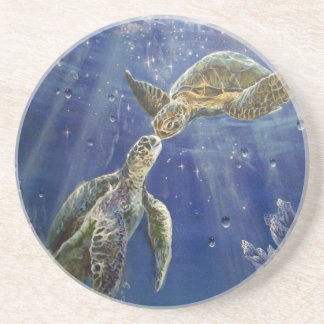 En Grès Dessous de verre du baiser du véritable amour