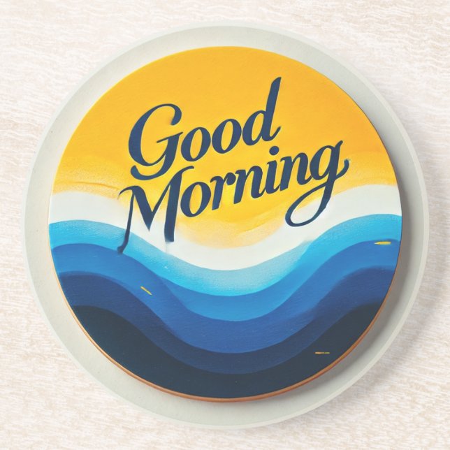 En Grès Dessous de verre du bon matin (Devant)