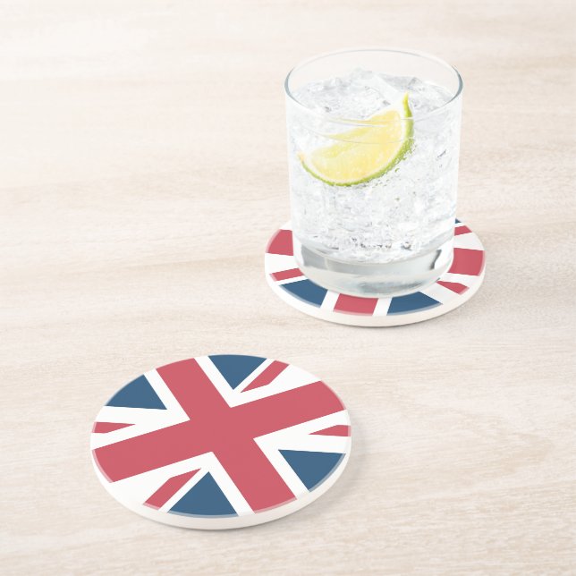 En Grès Dessous de verre du drapeau britannique The Union  (Côté)