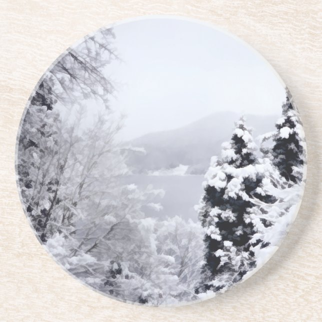 En Grès Dessous de verre du lac Nojiri (Devant)