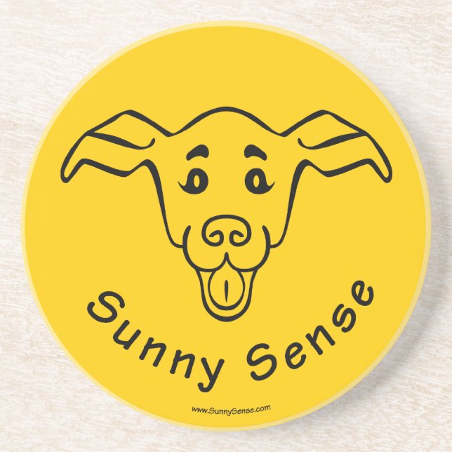 En Grès Dessous de verre du logo Sunny Sense (Devant)
