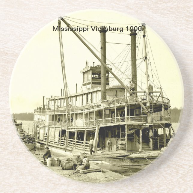 En Grès Dessous de verre du Mississippi Vicksburg (Devant)