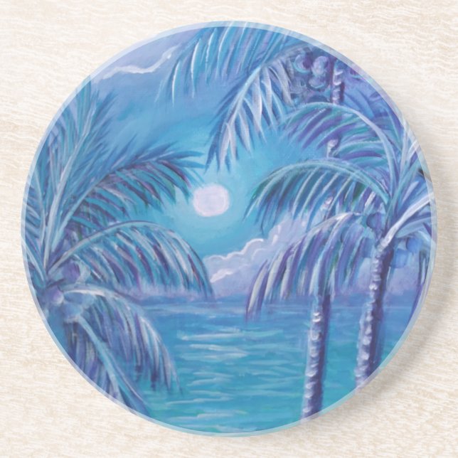 En Grès Dessous de verre du soir au clair de lune (Devant)