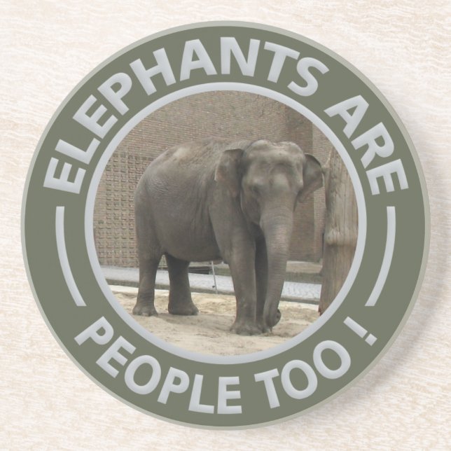 En Grès Dessous de verre ÉLÉPHANTS (Devant)