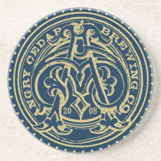 En Grès Dessous de verre fâchés de cèdre