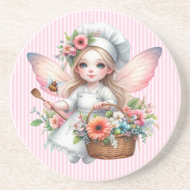 En Grès Dessous de verre Fairy Chef (Devant)