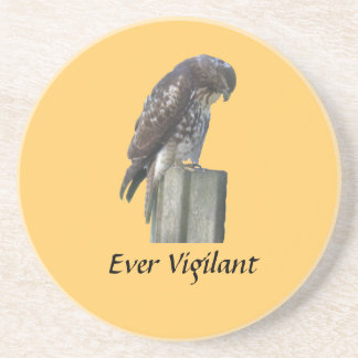 En Grès Dessous de verre - Faucon - Toujours Vigilant