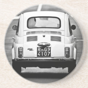 En Grès dessous de verre Fiat 500 vintage