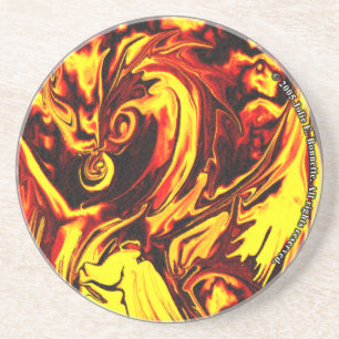 En Grès Dessous de verre Fire Spirit