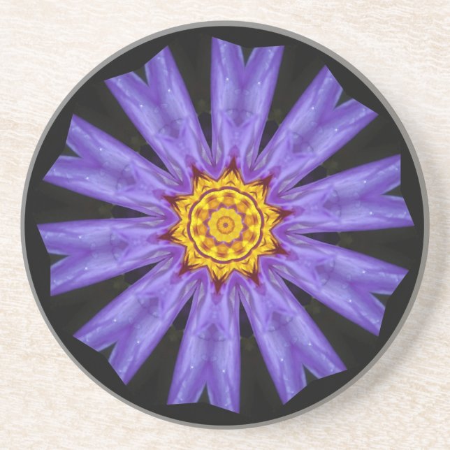En Grès Dessous de verre fleur (Devant)