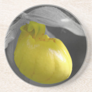 En Grès Dessous de verre Floral Lady Jaune