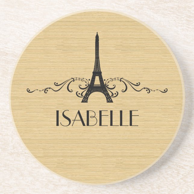 En Grès Dessous de verre français d'ébène (Devant)