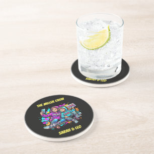 En Grès Dessous de verre graffiti Mère & Fils
