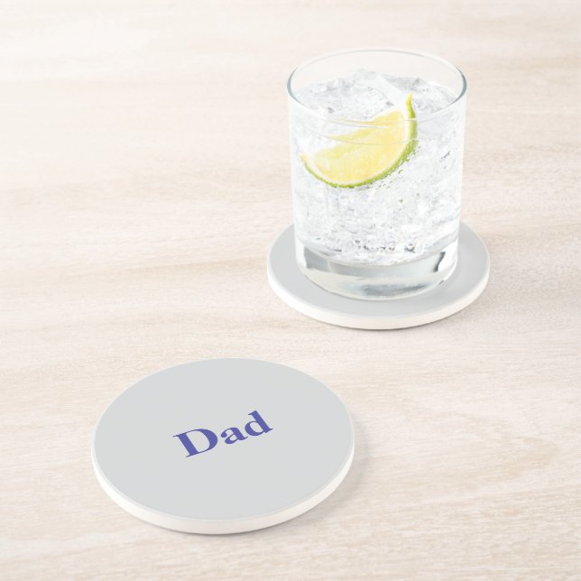 En Grès Dessous de verre gris pour la Fête des Pères Papa (Côté)