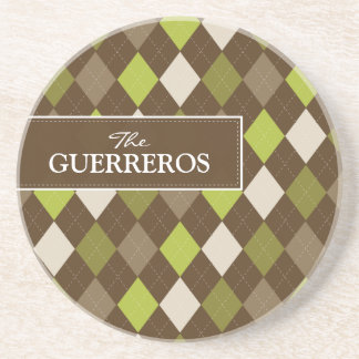 En Grès Dessous de verre Guerreros Lime/Chocolat