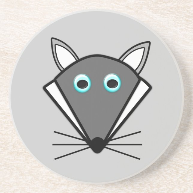 En Grès Dessous de verre Halloween Loup Mignon (Devant)