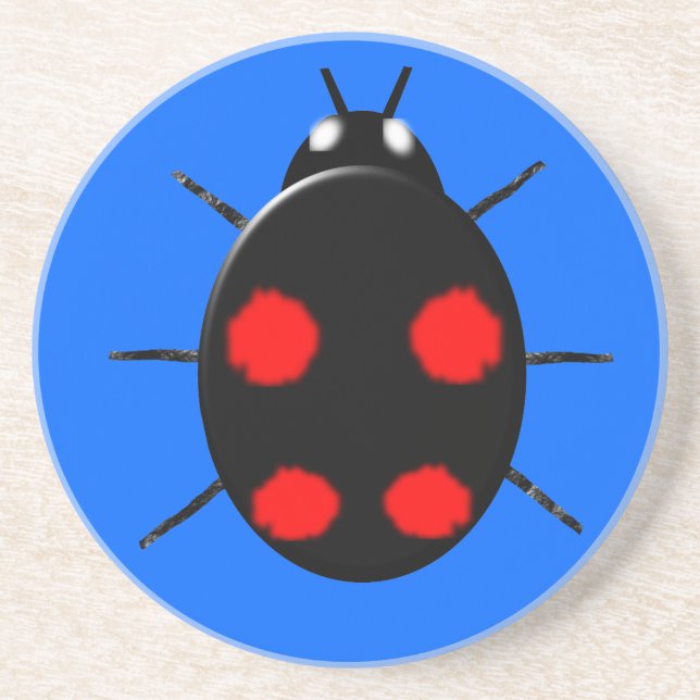 En Grès Dessous de verre Harlequin Ladybird (Devant)