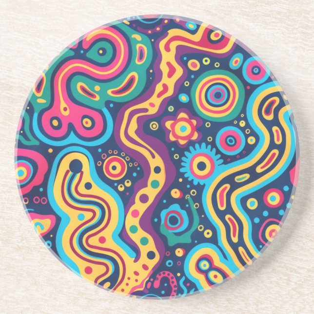 En Grès Dessous de verre hippie (Devant)