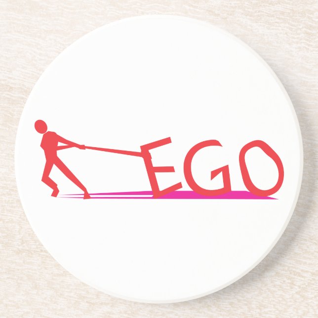 En Grès Dessous de verre Homme et Ego (Devant)