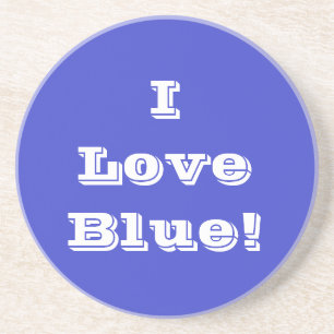 En Grès Dessous de verre I Love Blue