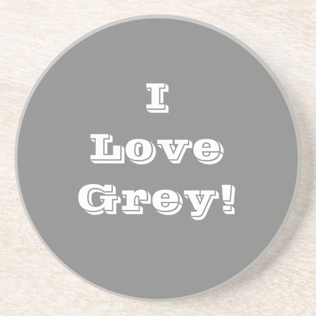 En Grès Dessous de verre I Love Grey (Devant)