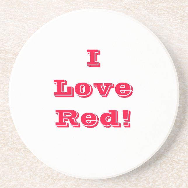 En Grès Dessous de verre I Love Red (Devant)