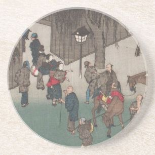 En Grès Dessous de verre Ichiryusai Hiroshige