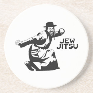 En Grès Dessous de verre Jew Jitsu   Cadeaux Juifs Bar Mit