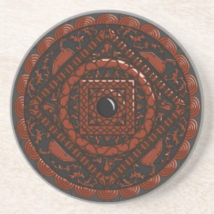 En Grès Dessous de verre Leo Mandala