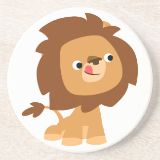 En Grès Dessous de verre Lion Cartoon Cute Greedy