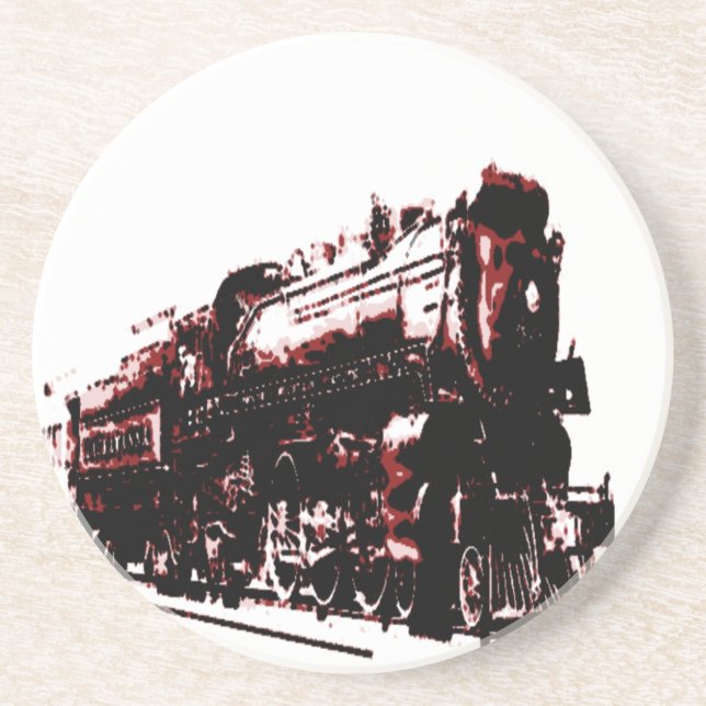 En Grès Dessous de verre Locomotive à vapeur (Devant)