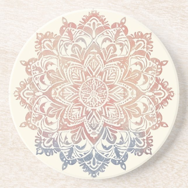 En Grès Dessous de verre Mandala Sandstone (Devant)