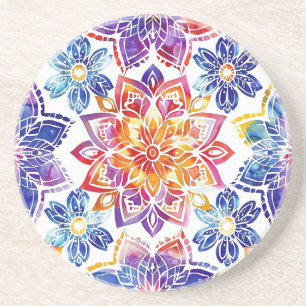 En Grès Dessous de verre Mandala Sandstone