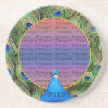 En Grès Dessous de verre Mariage Peacock<br><div class="desc">Votre événement aura la finition photo parfaite lorsque vos invités ramèneront ces dessous de verre photo comme leurs faveurs. Ces dessous de verre photo branchés offrent une façon unique et fonctionnelle d'afficher des photos tout en sauvant le mobilier de la bague redoutée ! Idéal pour des photos de votre événement...</div>