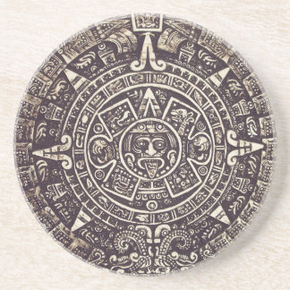 En Grès Dessous de verre maya d'art de calendrier