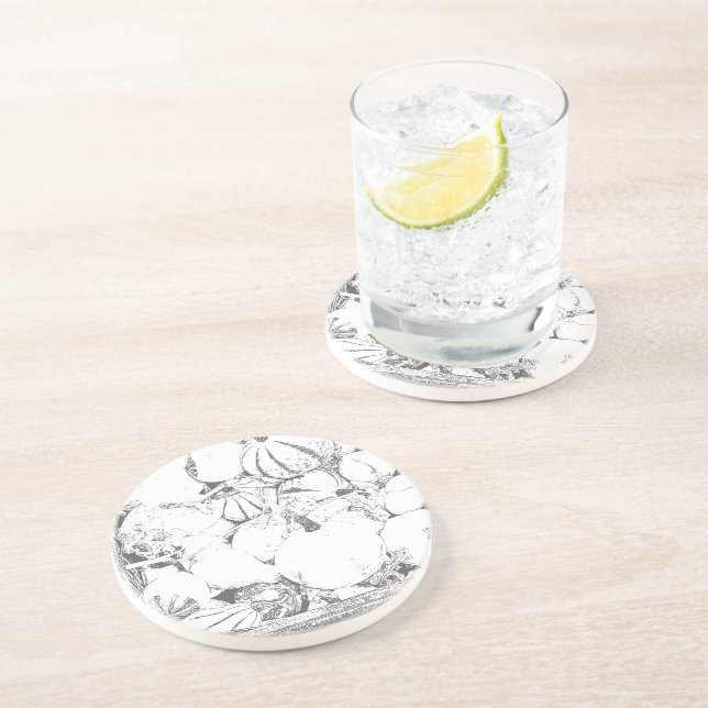 En Grès Dessous de verre - Mélons à vendre (Côté)