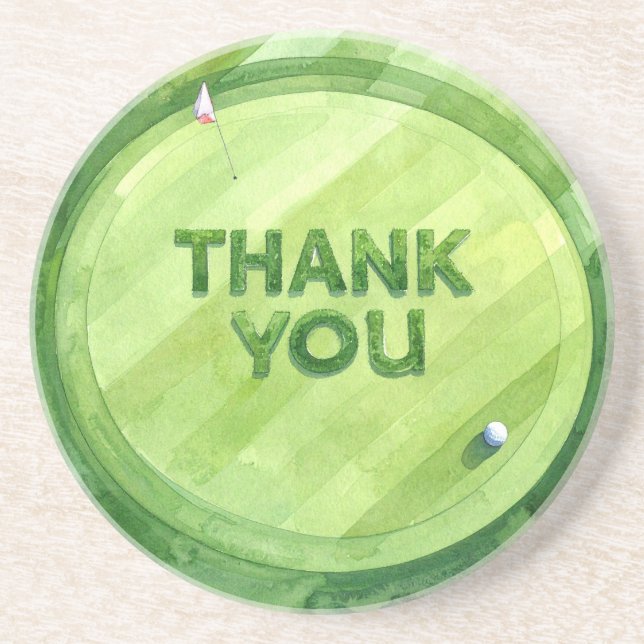 En Grès Dessous de verre Merci golf | Terrain de golf élég (Devant)