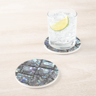 En Grès Dessous de verre Mère-de-Perle