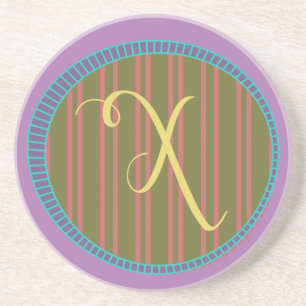 En Grès Dessous de verre Monogram X Sandstone