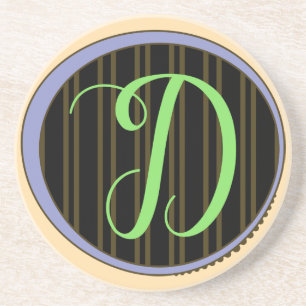 En Grès Dessous de verre Monogramme D Sandstone