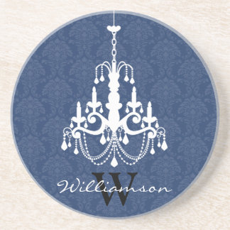 En Grès Dessous de verre monogramme de lustre Damas classi