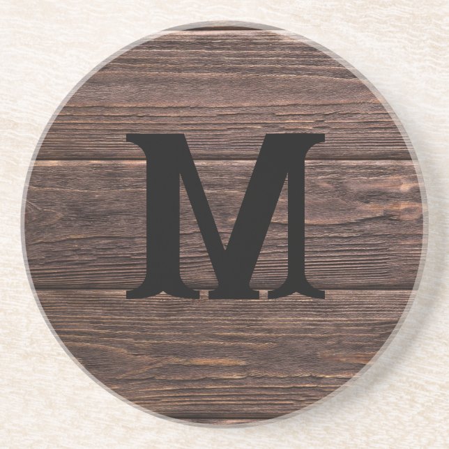 En Grès Dessous de verre Monogramme personnalisé (Devant)