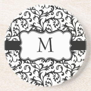 En Grès Dessous de verre monogrammes